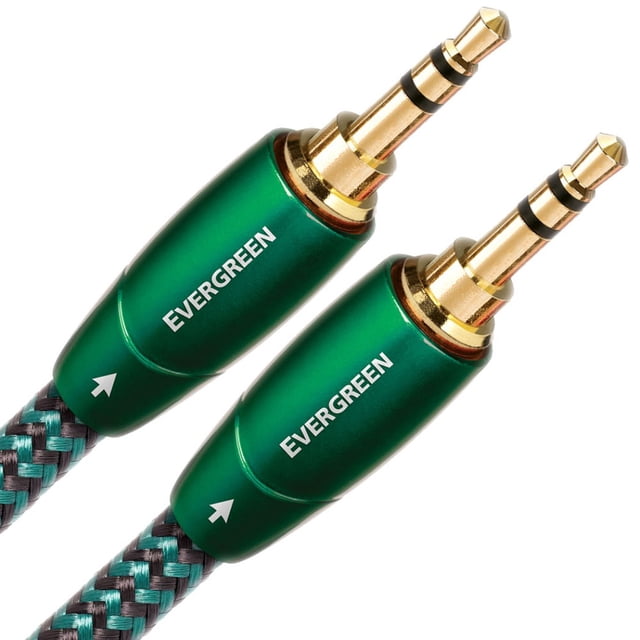 Cable EVERGO1M AudioQuest Audio 3.5 a 3.5 RCA Geometría Asimétrica AudioQuest Doble Balanceo Verde
