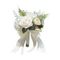 thumbnail image 4 of FVDPWYE Bridal Bouquets Artificial Silk Flowers Romantic Bridesmaid Bouquet Wedding Hand White, 4 of 9