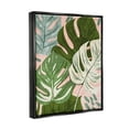 thumbnail image 3 of Layered Monstera Plant Leaves Botanical & Floral Graphic Art Jet Black Framed Art Print Wall Art, 3 of 6