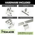 Homacer Brushed Nickel Double Track UShape Bypass Sliding Barn Door