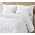 thumbnail image 3 of Chezmoi Collection Branson 3-Piece White Queen Size Quilt Set - Stone-Washed Detailed Square Stitch Soft Microfiber Lightweight Quilted Bedspread Coverlet Set for All Seasons, 3 of 9