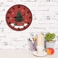 thumbnail image 4 of Kurmntregon Christmas Trees Present Wall Clock Xmas Snowflake Wooden Kitchen Non Ticking Silent Quartz Bedroom Living Room Office Gym Kitchen Bathroom Patio Decor Decorative Clocks Round 10", 4 of 7