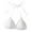 White Brassiere for women, variant on Women's Lace Bra Thru V Neck Plunge Wireless Lightly Lined Lace Bralette with Removable Padding White Free Size