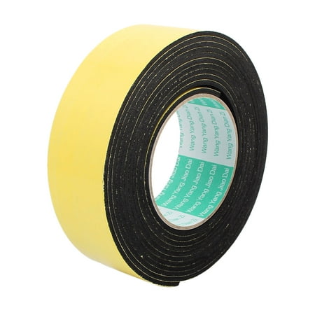 4 Meters 45mm x 3mm Single-side Adhesive Shockproof Sponge Foam Tape Yellow