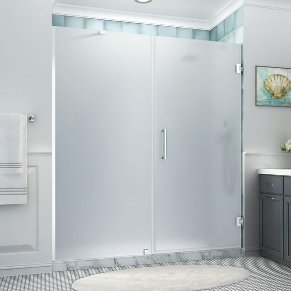 Aston Sdr965fruw-703680 Belmore Xl 80" High X 70" Wide Hinged Frameless Shower Door -