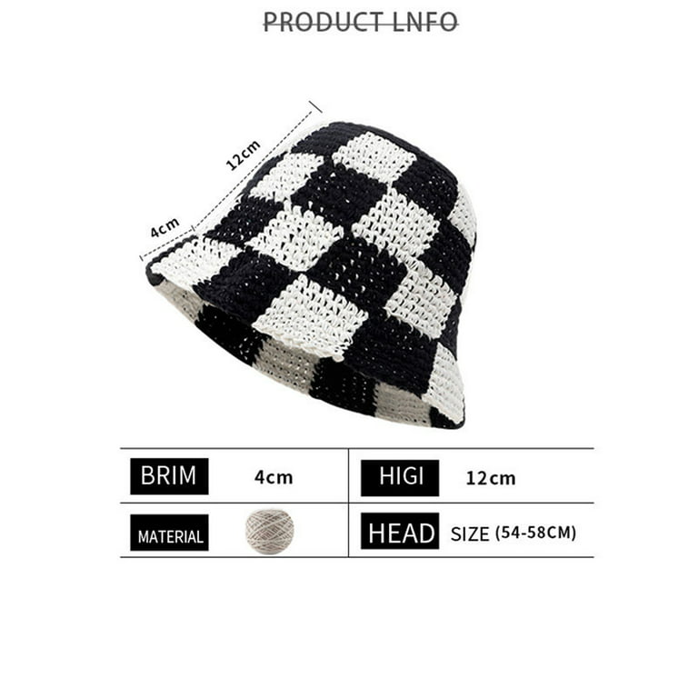 New Star Bucket Hats for Women Plaid Spring and Summer Sunshade