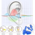 thumbnail image 2 of 5 Pairs Sleeping &swimming Earplugs, Noise Cancelling Soundproofing Reusable Earplugs, 2 of 5