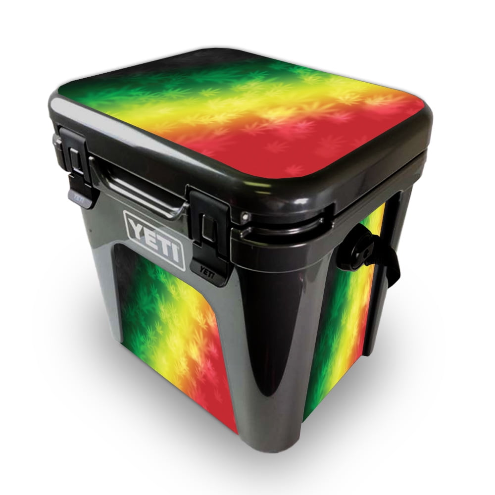 MightySkins Skin Compatible With Yeti Roadie 24 Hard Cooler Rasta