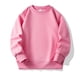 thumbnail image 1 of Blusas y camisas de manga larga con cuello redondo para niños, sudadera deportiva informal de color liso con cuello redondo y manga larga para niñas, top de poliéster, 1 of 5