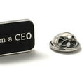 thumbnail image 2 of Perfect Cufflinks by Perfect Cufflinks I Am CEO Enamel Button Pins, Black and Silver, 2 of 3