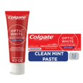 thumbnail image 3 of Colgate Optic White Stain Fighter Toothpaste with Baking Soda in Clean Mint Paste 4.2 oz - Pack of 2 & Lotus Biscoff Cookie - 0.2 Oz - 1 ct, 3 of 5