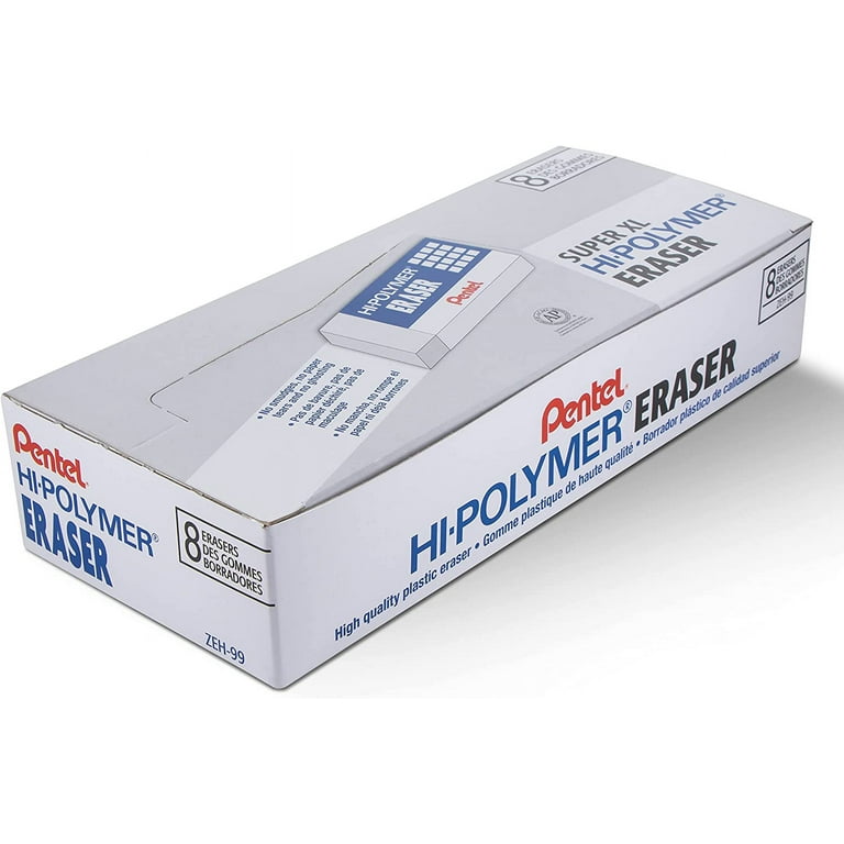 Pentel 2003557 Hi-Polymer Block Eraser, White - Extra
