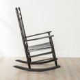 thumbnail image 3 of BplusZ Outdoor Wooden Rocking Chair for Patio and Porch, Black, 3 of 7