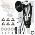 thumbnail image 1 of Upgraded Pneumatic Chamfering Tool with 30000 RPM - Silver Metal & Plastic Handheld Machine for R/C Angles, Steel/Aluminum/Wood | Includes 6 Blades, 4 Bearings, US Air Inlet, Quick Connector &, 1 of 6