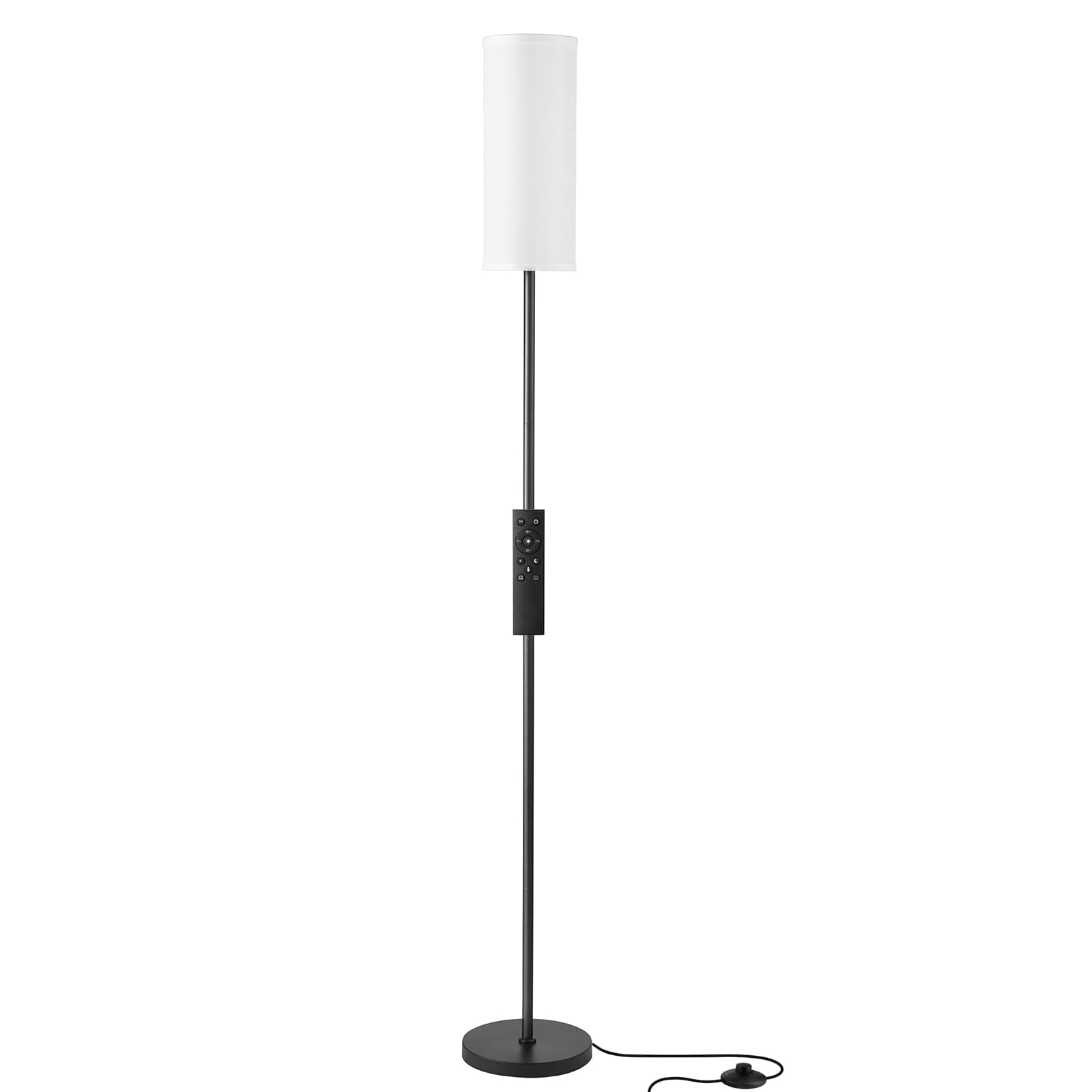 Floor Lamps For Living Room  64" Modern Lamp With Remote Control And Stepless Dimmable Colors Temperature & Brightness Standing Bedroom Office 9w Bulb Included