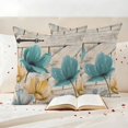 thumbnail image 3 of Watercolor Flowers Outdoor Waterproof Pillow Covers, Vintage Tulips Floral Barn Doors Wood Grain Decorative Square Throw Pillowcase Sofa Cushion Sham for Patio/Couch/Chair, 26"x26" 2 Pack, 3 of 8