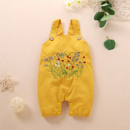 

Hunpta Newborn Infant Baby Boys Girls Cute Embroider Suspender Trousers Romper Clothes