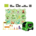 thumbnail image 4 of Juego de coches de pista de rompecabezas educativo con vehículos para niños pequeños, juguetes de vía de tren, habilidades s, carro eléctrico de Tema de dinosaurio de 12 piezas. CUTICAT Pistas de rompecabezas, 4 of 8