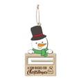 thumbnail image 4 of Porta dinero navideño,Portamonedas navideño con decoraciones colgantes,Colgante de árbol con clip para billetes de madera para Navidad,Clip de madera para billetes Muñeco de nieve navideño, 4 of 8