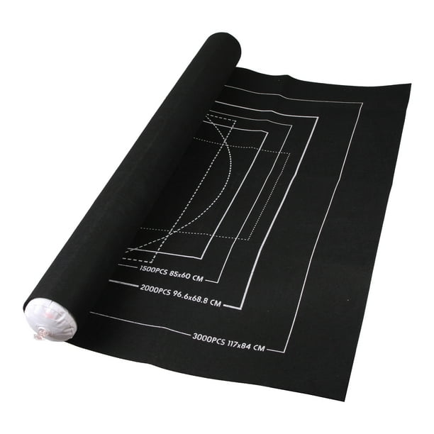 Manta de fieltro gruesa profesional para guardar rompecabezas, 1500-3000 unidades, color negro, para niños