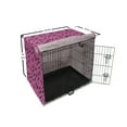 thumbnail image 6 of Feminine Dog Crate Cover, Cosmetics Mascara Tassels Makeup Beauty Supplies Woman Fashion Graphic, Easy to Use Pet Kennel Cover Small Dogs Puppies Kittens, 7 Sizes, Fuchsia Charcoal Grey, by Ambesonne, 6 of 6