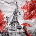 thumbnail image 4 of Velvet Plush Throw Thermal Blanket - 4x5FT - Eiffel Tower Street Printed for Couch Bed Sofa Car, 4 of 5