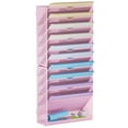 thumbnail image 1 of Archivador de pared Marbrasse de 11 niveles para colgar en metal rosa, 1 of 7