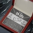 thumbnail image 5 of My Wife You Mean The World To Me - Love Knot Necklace - White/Yellow Plated - Message Card & Gift Box, 5 of 5