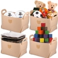 thumbnail image 3 of MesaSe 4Pcs Storage Basket Soft Felt Closet Storage Bins Cute Bear Storage Organizer Box for Desktop Wardrobe Table, 3 of 3