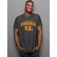 thumbnail image 2 of Retro College Virginia T-Shirt Men -Image by Shutterstock, Male 5X-Large, 2 of 4