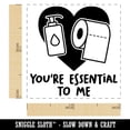 thumbnail image 2 of You're Essential to Me Quarantine Relationship Love Friendship Self-Inking Rubber Stamp Ink Stamper - Yellow Ink - Small 1 Inch, 2 of 7
