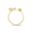 thumbnail image 4 of AFFY Round Cut White Cubic Zirconia Musical Note Adjustable Fashion Ring in 14k Yellow Gold Over Sterling Silver, 4 of 6
