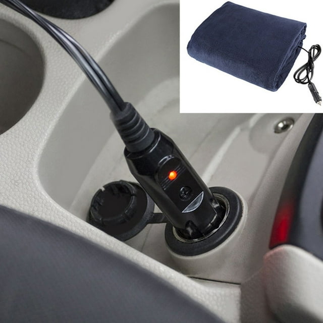 Birdeem 12V Car Heated Blanket,Universal Fit Vehicle Heating Blanket with Constant Temperature,Dual Controller Car Electric Throw for Adults,Soft Fleece Auto Warming Blanket for Camping,Travel,Trucks