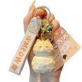 thumbnail image 1 of LYMAYTER Hollow Alloy Ring Backpack Decoration Gift - Cute Resin Keychain with Bell and 3D Letter Strap, 1 of 6