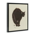 thumbnail image 3 of Stupell Industries Contemporary Minimal Cat on Beige Black Floating Frame Canvas Art, 17 x 21, by Grace Popp, 3 of 8