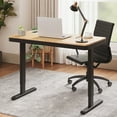 thumbnail image 2 of FunniHomi 48" Width Home Office Electric Standing Desk with Drawers, Sit Stand Desk with Storage, USB Charging, Height Adjustable Computer Desk for Home Office, Bamboo Top and Black Adjustable Frame, 2 of 10