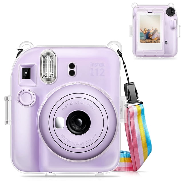 Funda protectora transparente para cámara Fujifilm Instax Mini 12