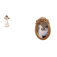 thumbnail image 1 of Figura decorativa de querubín en resina sosteniendo una paloma. Ideal para decorar el salón, el escritorio o los pasillos. Incluye un pequeño marco de, 1 of 8