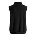 thumbnail image 5 of BKQCNKM Puffer Vest Women Vests for Women 2024 Women's Solid Color Fashion Casual Sleeveless Pocket Zipper Coat Cropped Puffer Vest, Black 4XL, 5 of 5