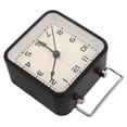 thumbnail image 2 of Reloj despertador cuadrado de metal, silencioso, sin tictac, funciona con pilas, con luz, para dormitorio, fácil de usar, 2 of 7