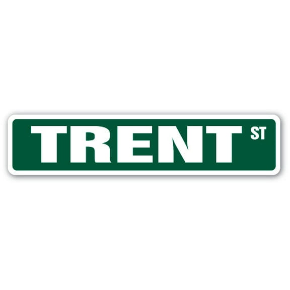 TRENT Street Sign Childrens Name Room Sign | Indoor/Outdoor | 24" Wide