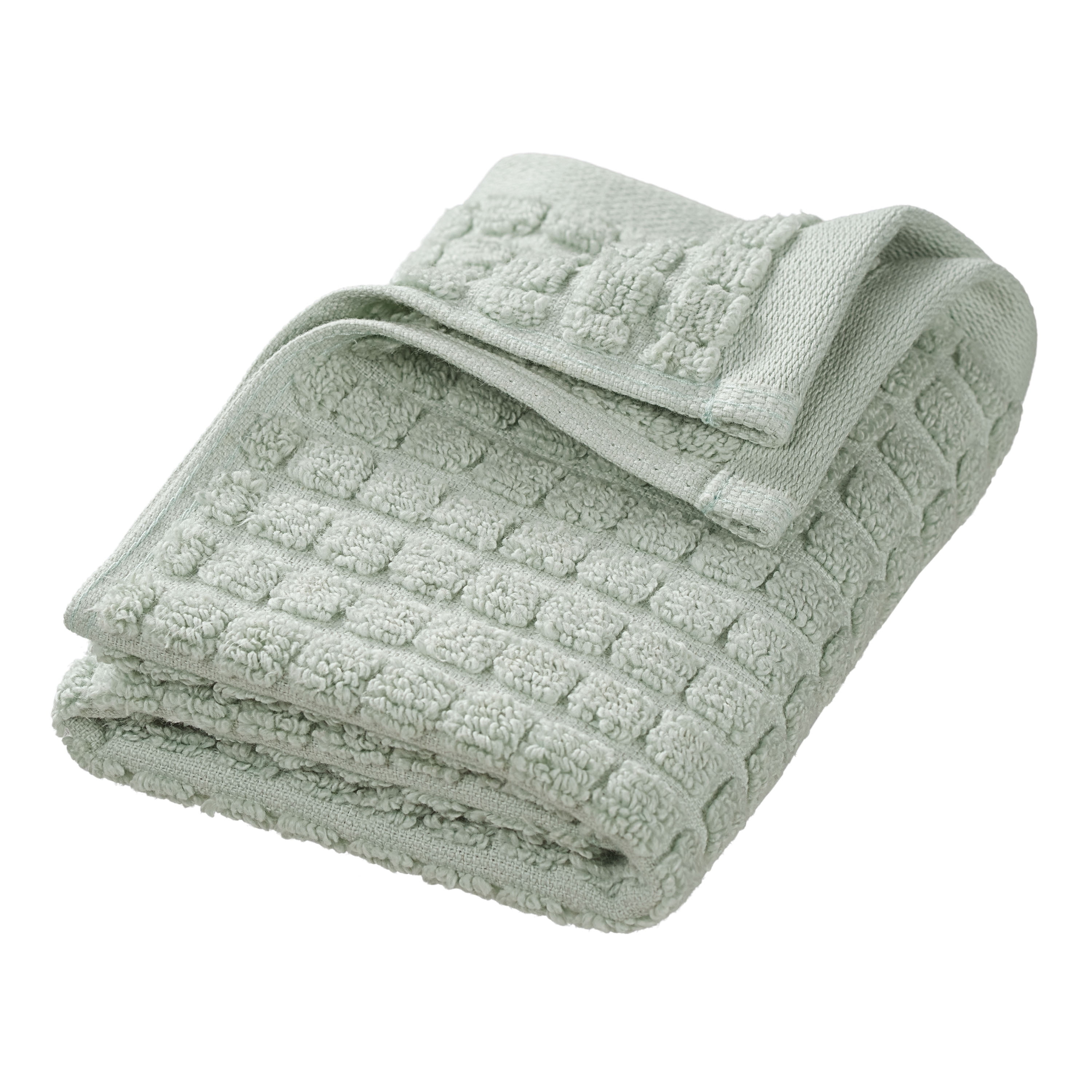 Hotel Style 6-Piece Egyptian Cotton Textured Bath Coordinate Towel Set, Soft Sea