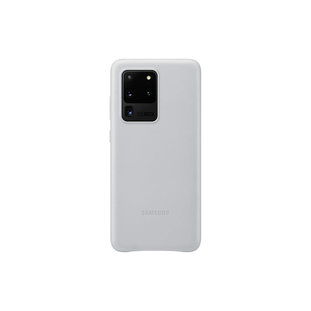 Funda trasera de piel para Samsung Galaxy S20 Ultra, color plateado