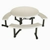 Lifetime 44" Round Picnic Table, Almond, 22127