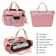 thumbnail image 4 of 2pcs/set Large Canvas Tote Bag for Women, Laptop Work Bags Crossbody Shoulder Hobo Messenger Handbag Purse Travel Gym Totes, 4 of 7