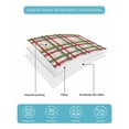 thumbnail image 5 of Green Red Checkered Twin XL Size Down Alternative Comforter,Lightweight Comforter Quilt Bedding Set with Pillow Shams Farmhouse Christmas Winter Striped All Seasons Bed Comforter Duvet Insert 68"x98", 5 of 7