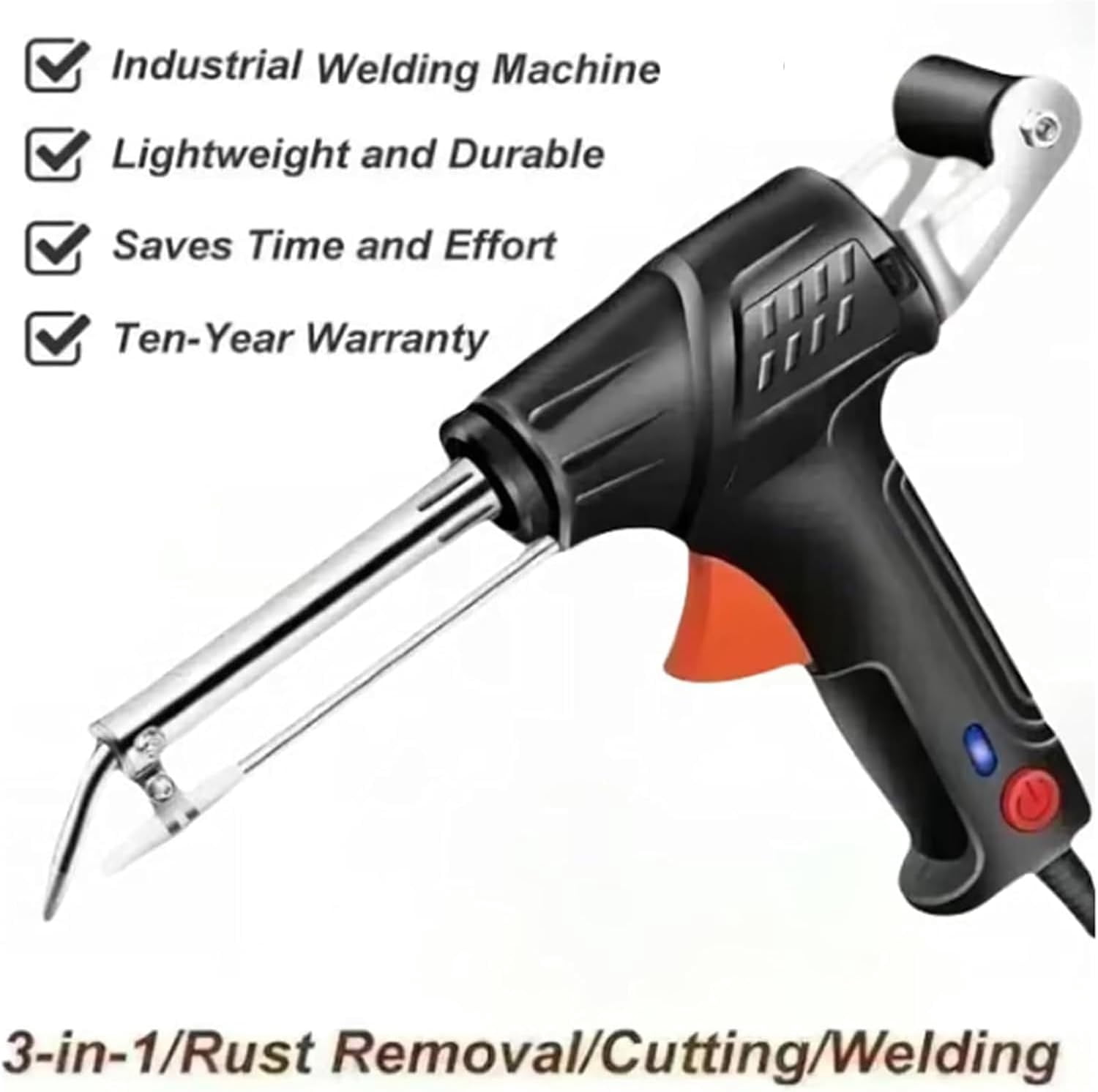 Ayyecoeeye Welder, Internally Heated Industrial Laser Welding Tools, Automatic Corded Solder Iron Internal Heat with 3-in-1 Function for Metal Working, DIY, Portable Laser Welder Machine (Black)