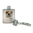 thumbnail image 2 of Bulldog Dog Breed Stainless Steel 1oz Mini Flask Key Chain, 2 of 4