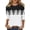 Black-White, variant on Women's 3/4 Sleeve Fall Halloween Shirt Pumpkin Witch Ghost Thankful Turkey Skeleton Graphic Tee Autumn Thanksgiving Tops Large