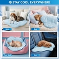 thumbnail image 5 of PetAmi Dog Cooling Mat, Cloud Shape, Pet Pad with Cooling Nylon & Soft Fleece, Q-Max > 0.4 Reversible All Season Blanket for Dogs & Cats, Medium 38x48 In, Light Blue, 5 of 8